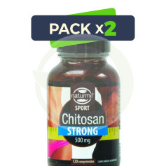 Pack 2x Chitosan Strong 120 Tablets 500Mg. Naturmil Sport