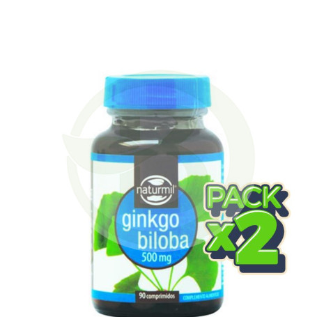Pack 2x Ginkgo Biloba 500Mg. 90 Comprimidos Naturmil