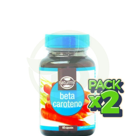 Pack 2x Betacaroteno 10.000 U.I. 60 Cápsulas Naturmil