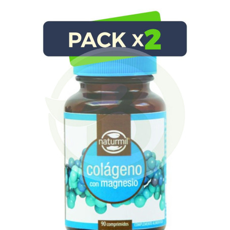 Pack 2x Colágeno Con Magnesio 600Mg. 90 Comprimidos Naturmil