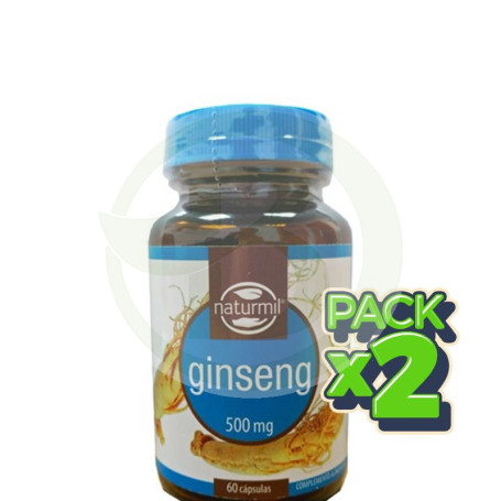 Pack 2x Ginseng 500Mg. 60 Cápsulas Naturmil