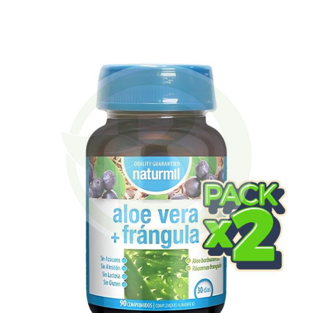 Pack 2x Aloe Vera + Frangula 90 Comprimidos Naturmil