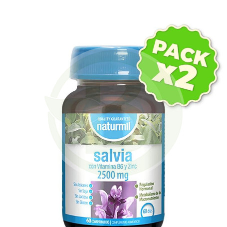 Pack 2x Salvia 2500Mg 60 Comprimidos Naturmil