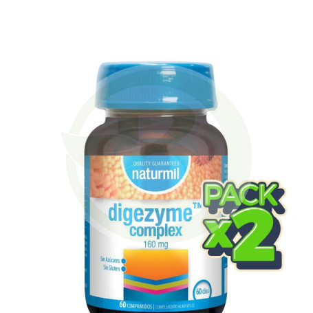 Pack 2x Digezyme Complex 60 Comprimidos Naturmil