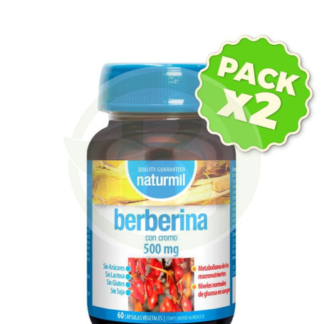 Pack 2x Berberina 500Mg 60 Capsulas Naturmil