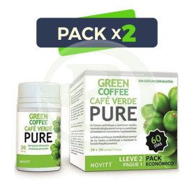 Pack 2x Café Verde Premium 30+30 Comprimidos Novity