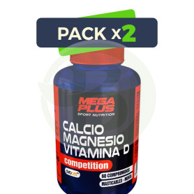 Pack 2x Calcio + Magnesio + Vitamina D Competition 60 Comprimidos Megaplus