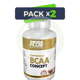 Pack 2x Bcaa + Glutamina Concept Piña 500Gr. Megaplus