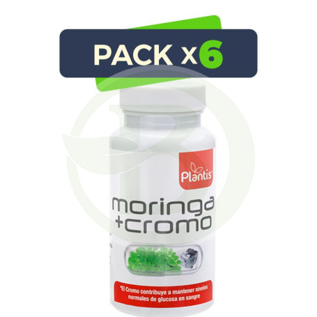 Pack 6x Moringa + Cromo 60 Cápsulas Plantis