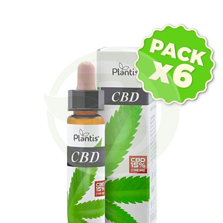Pack 6x Cbd 15% Gotas 1500Mg 10 Ml Plantis