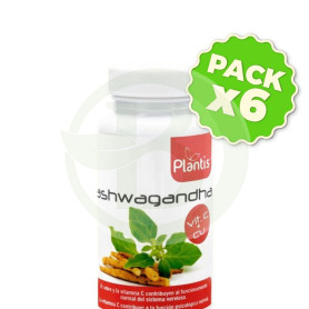 Pack 6x Ashwagandha 60 Cápsulas Plantis