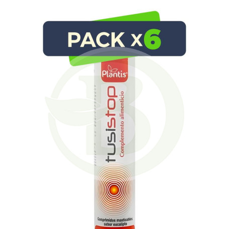 Pack 6x Tusistop 20 Comprimidos Masticables Plantis