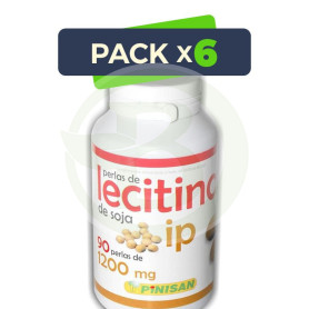 Pack 6x Lecitina de Soja IP 90 Perlas 1200Mg. Pinisan