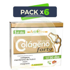 Pack 6x Colágeno hidrolizado Forte 30 Cápsulas Pinisan
