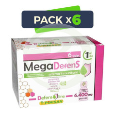 Pack 6x Mega Defens 6 Frascos Pinisan