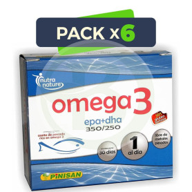 Pack 6x Omega 3 (DHA y EPA) 30 Perlas Pinisan