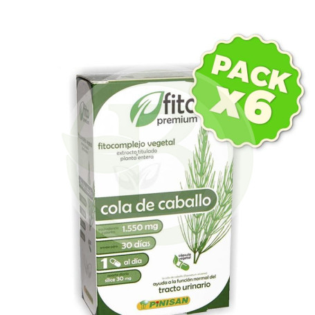 Pack 6x Fito Premium Cola de Caballo 30 Cápsulas Pinisan