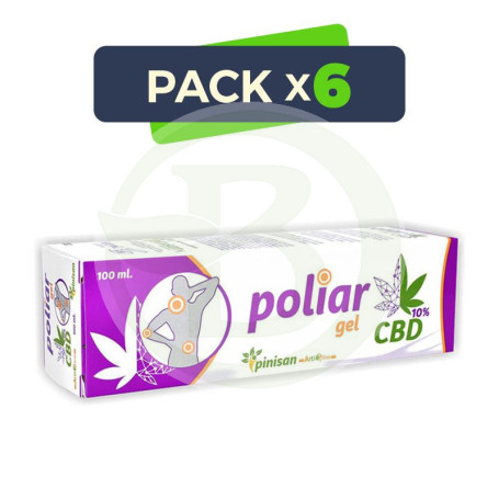 Pack 6x Poliar Gel Cdb 100Ml. Pinisan