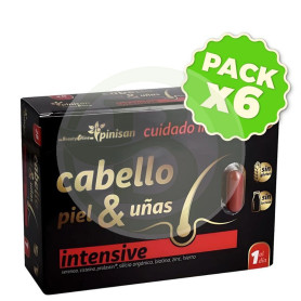 Pack 6x Cabello, Piel y Uñas Intensive Beautyline 28 Cápsulas Pinisan