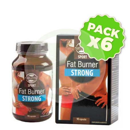 Pack 6x Fat Burner Strong 90 Cápsulas Naturmil Sport