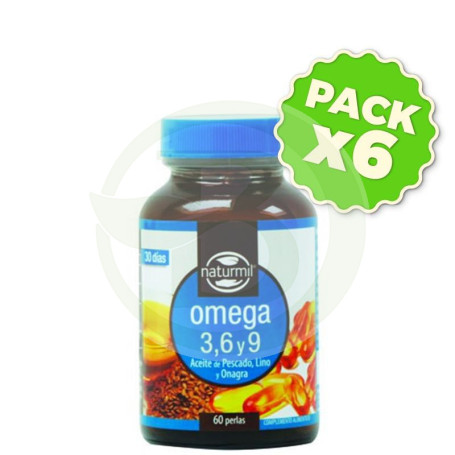 Pack 6x Omega 3, 6 y 9 60 Perlas Naturmil