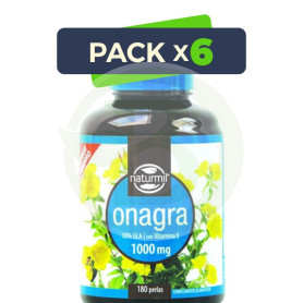 Pack 6x Onagra 1000Mg. 180 Perlas Naturmil