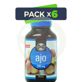 Pack 6x Ajo 500Mg. 240 Perlas Naturmil