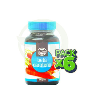 Pack 6x Betacaroteno 10.000 U.I. 60 Cápsulas Naturmil
