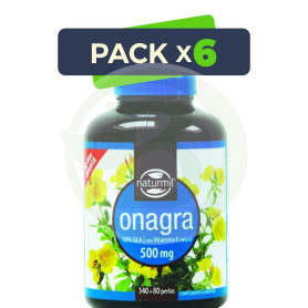 Pack 6x Onagra 500Mg. 340+80 Perlas Naturmil