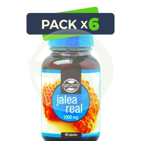 Pack 6x Jalea Real 1000Mg. 60 Cápsulas Naturmil