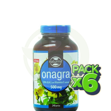 Pack 6x Onagra 500Mg. 240 Perlas Naturmil