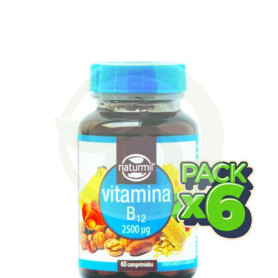 Pack 6x Vitamina B12 2500mcg 60 Comprimidos Naturmil