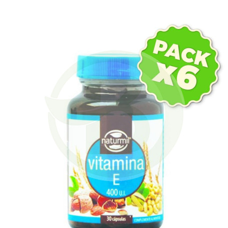 Pack 6x Vitamina E 400 U.I. 30 Cápsulas Naturmil