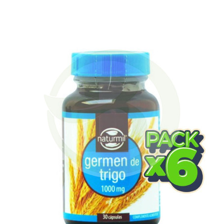 Pack 6x Germen de Trigo 1000Mg. 30 Cápsulas Naturmil