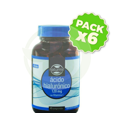 Pack 6x Ácido Hialurónico 120Mg. 45 Ccomprimidos Naturmil