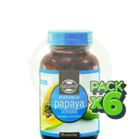 Pack 6x Enzimas de Papaya 90 Comprimidos Naturmil
