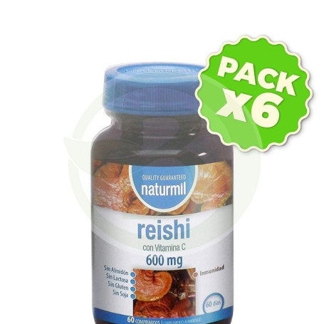 Pack 6x Reishi 600Mg. 60 Comprimidos Naturmil