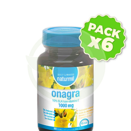 Pack 6x Onagra 1000Mg 90 Perlas Naturmil