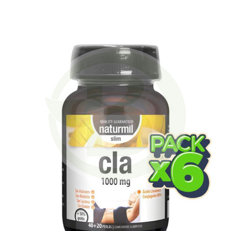 Pack 6x Cla Slim 1000Mg 40+20 Perlas Naturmil