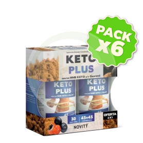 Pack 6x Keto Plus 45+45 Comprimidos Novity