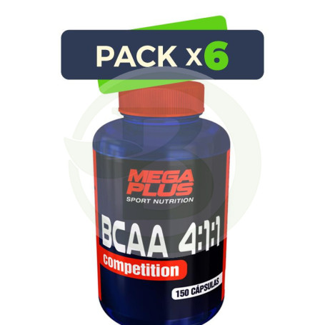 Pack 6x Bcaa 4:1:1 Competition 150 Cápsulas Megaplus