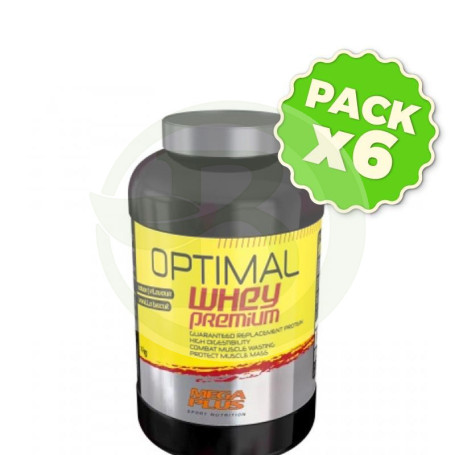 Pack 6x Optimal Whey Premium Fresa 2,5Kg. Megaplus