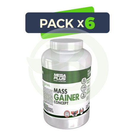 Pack 6x Mass Gainer Concept Vainilla 1,5Kg. Megaplus