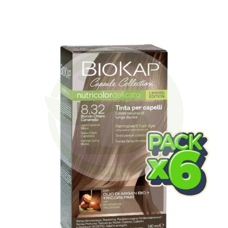 Pack 6x Delicato 8.32 Rubio Claro Caramelo Edición Limitada 140Ml Biokap