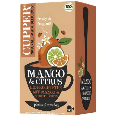 Infusão Mango Citrus Bio 20 Saquetas Cupper