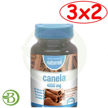 Pack 3x2 Canela 60 Comprimidos Naturmil