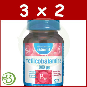 Pack 3x2 Metilcobalamina 60 Cápsulas Naturmil