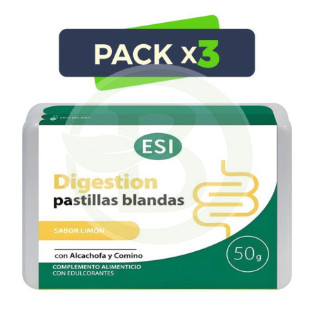 Pack 3x Digestión Pastillas Blandas Suizas 50G Esi