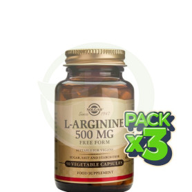 Pack 3x L-Arginina 500Mg. 50 Cápsulas Solgar