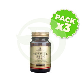Pack 3x Vitamina E 200UI (134Mg.) 50 Cápsulas Solgar